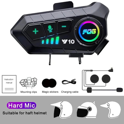 Bluetooth 5.3 Helmet Headset Wireless Hands-Free Call Phone Kit Motorcycle Waterproof Earphone MP3 Music Player Speaker for Moto