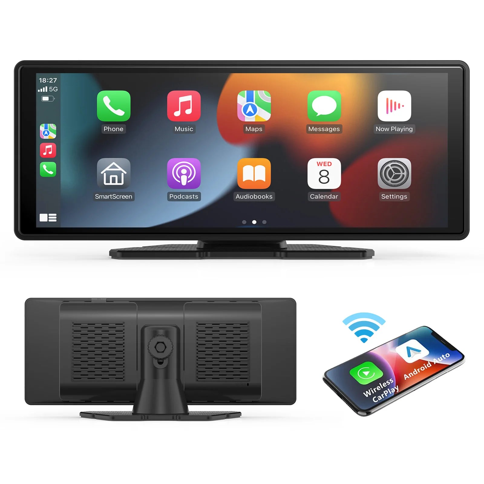 Universal Portable Carplay for Car Screen, Car Radio Multimedia WIFI Video Player Wireless Carplay Screen for Apple or Android