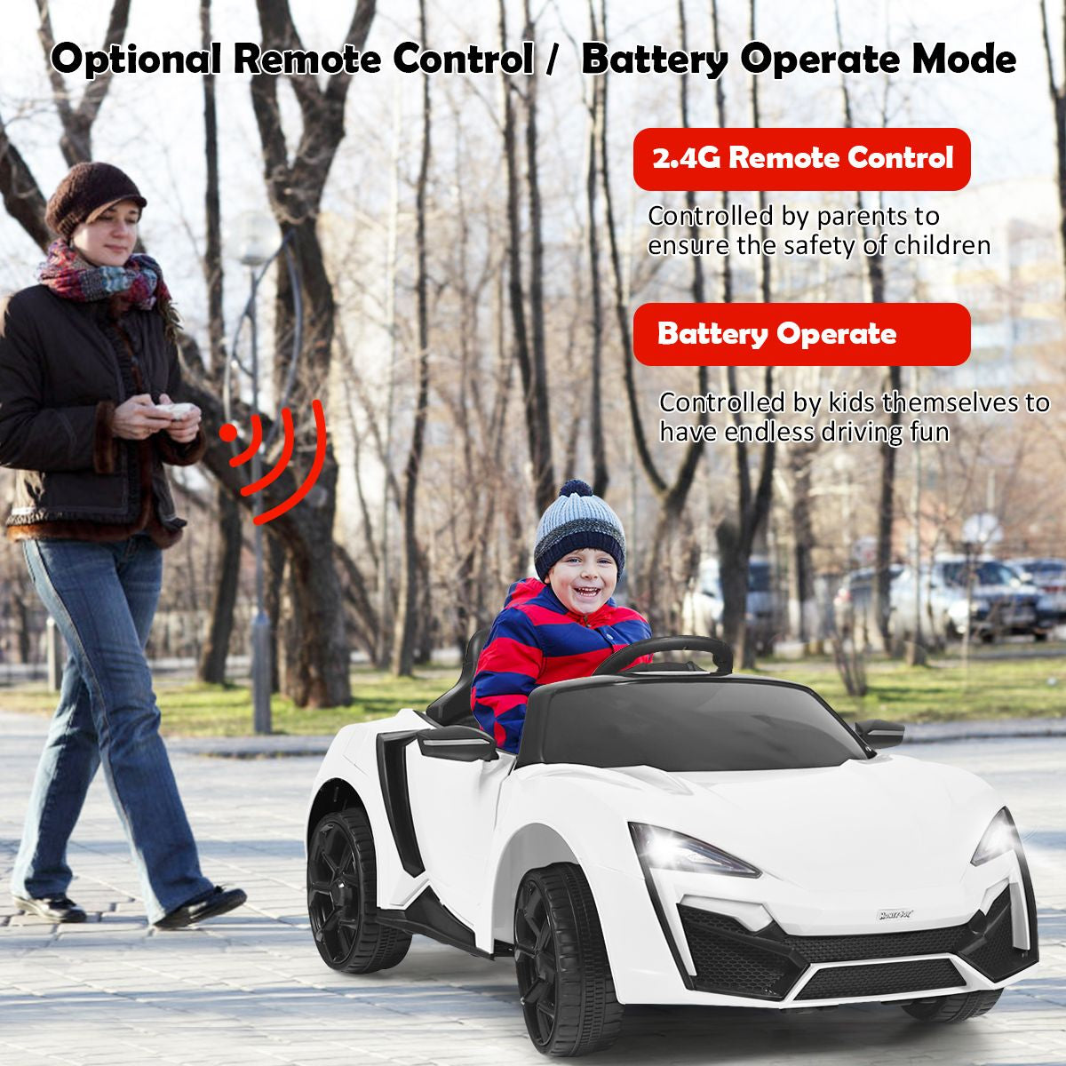 12V Electric Kids Car Wth 2.4G Remote Control and Spring Suspension