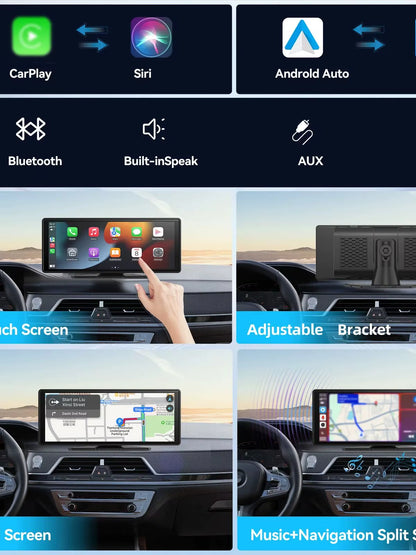 Universal Portable Carplay for Car Screen, Car Radio Multimedia WIFI Video Player Wireless Carplay Screen for Apple or Android